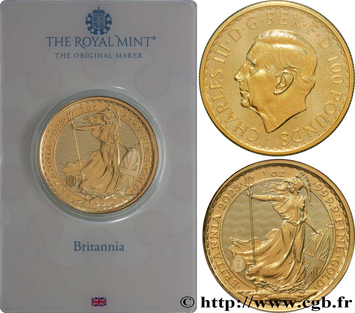 REGNO UNITO 1 Oz - 100 Pounds Britannia  2023  FDC 