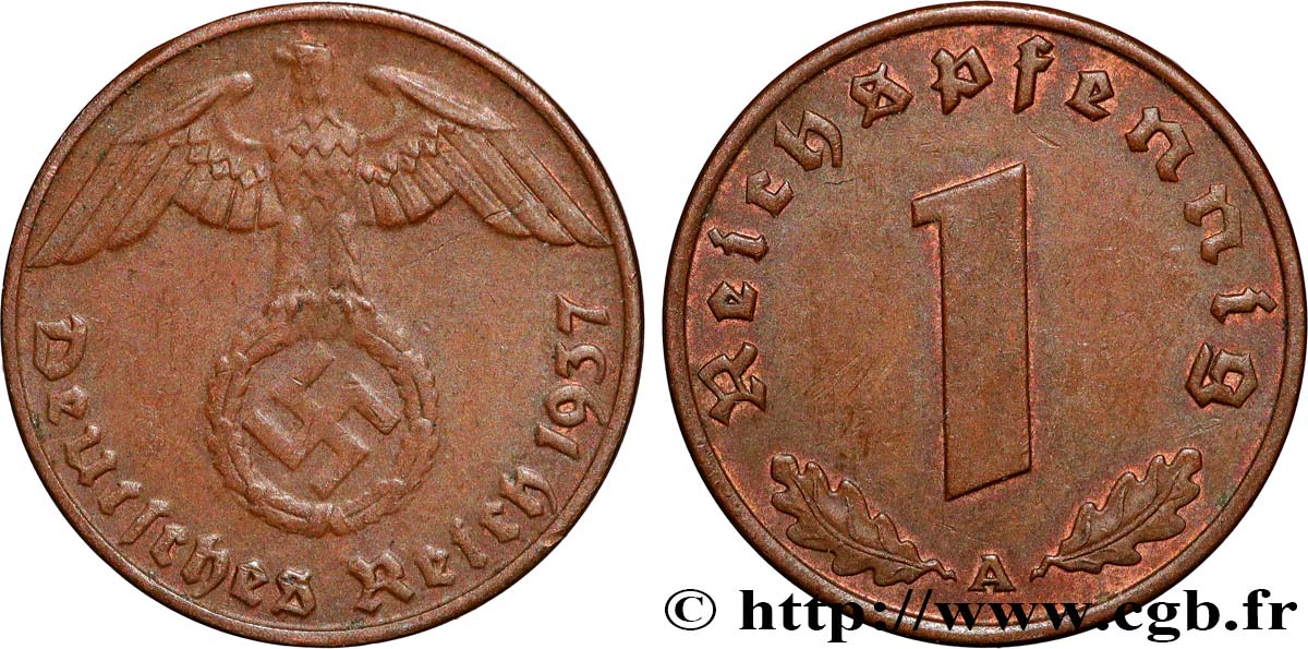 ALLEMAGNE 1 Reichspfennig 1937 Berlin TTB 