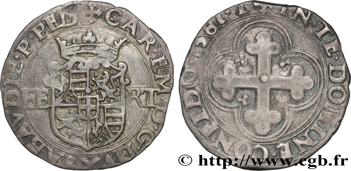 SAVOYEN - HERZOGTUM SAVOYEN - KARL EMANUEL I. Blanc de 4 sols 1581 Turin SS 