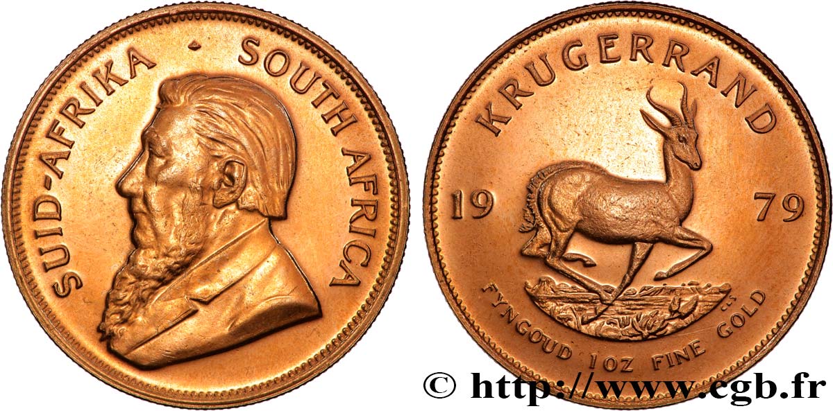 ORO, PALADIO Y PLATINO INVERSIÓN 1 Oz - 1 Krugerrand Paul Kruger 1979 Prétoria SC 