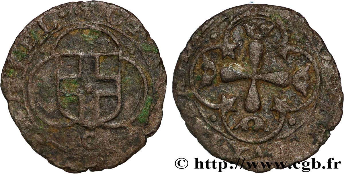 SAVOY - DUCHY OF SAVOY - CHARLES-EMMANUEL I Parpaiolle du 3e type (parpagliola di III tipo) n.d. Gex VF 