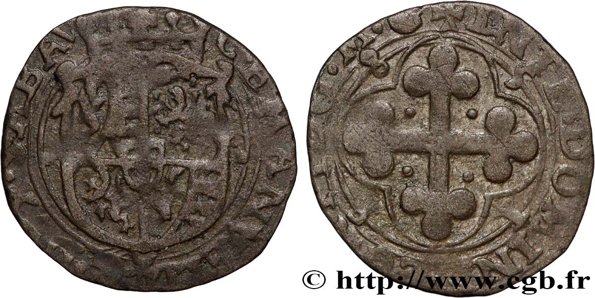 SAVOY - DUCHY OF SAVOY - CHARLES-EMMANUEL I Sol de quatre deniers, 2e type (soldo da quattro denari di II tipo) 1581 Chambéry VF 
