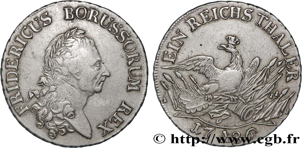 ALLEMAGNE - ROYAUME DE PRUSSE - FRÉDÉRIC II LE GRAND Thaler  1786 Berlin XF 