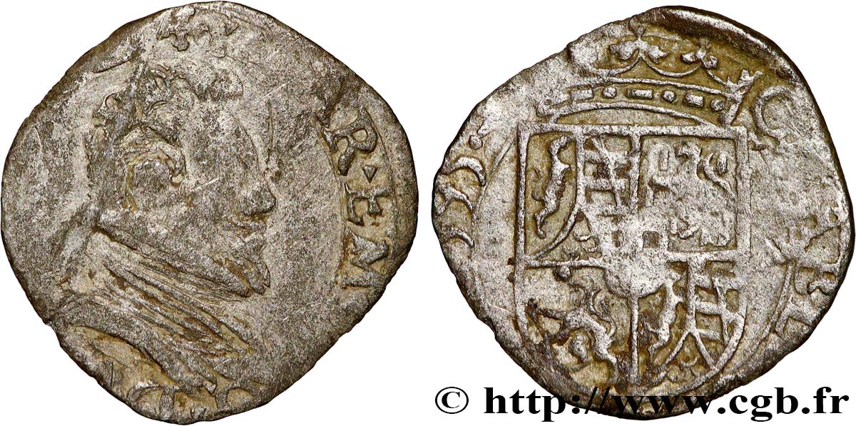 SAVOY - DUCHY OF SAVOY - CHARLES-EMMANUEL I Fort de 8 sols (forte da 8 soldo con il busto) 1595 Chambéry VF 