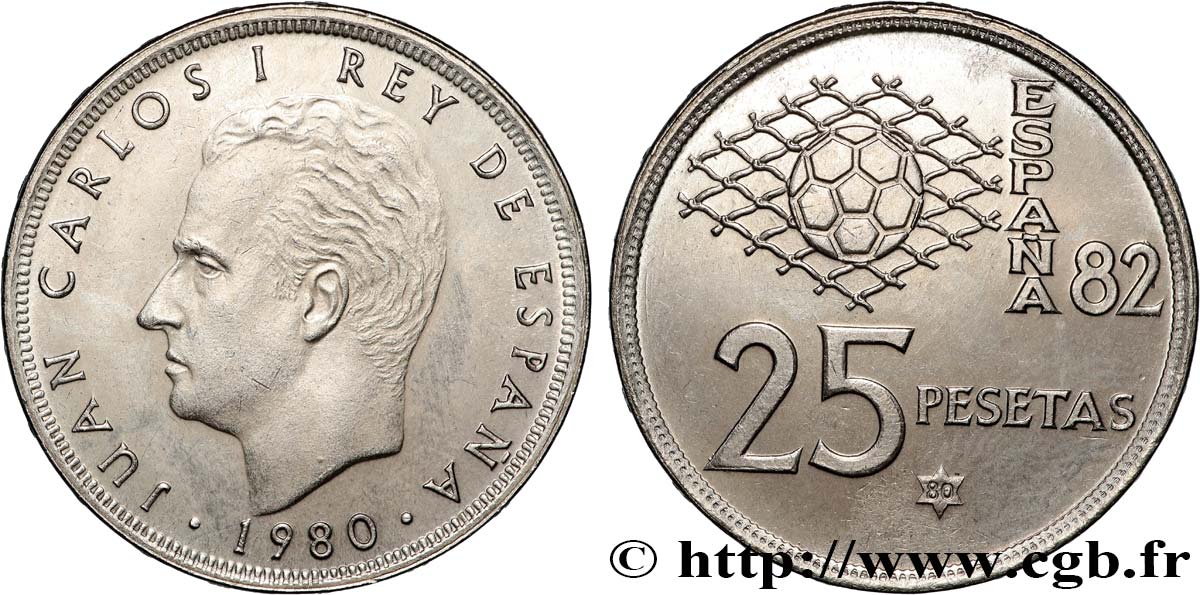 ESPAGNE 50 Pesetas Juan Carlos coupe du Monde de Football 1982 (1980) 1980 fwo_879962 Monde