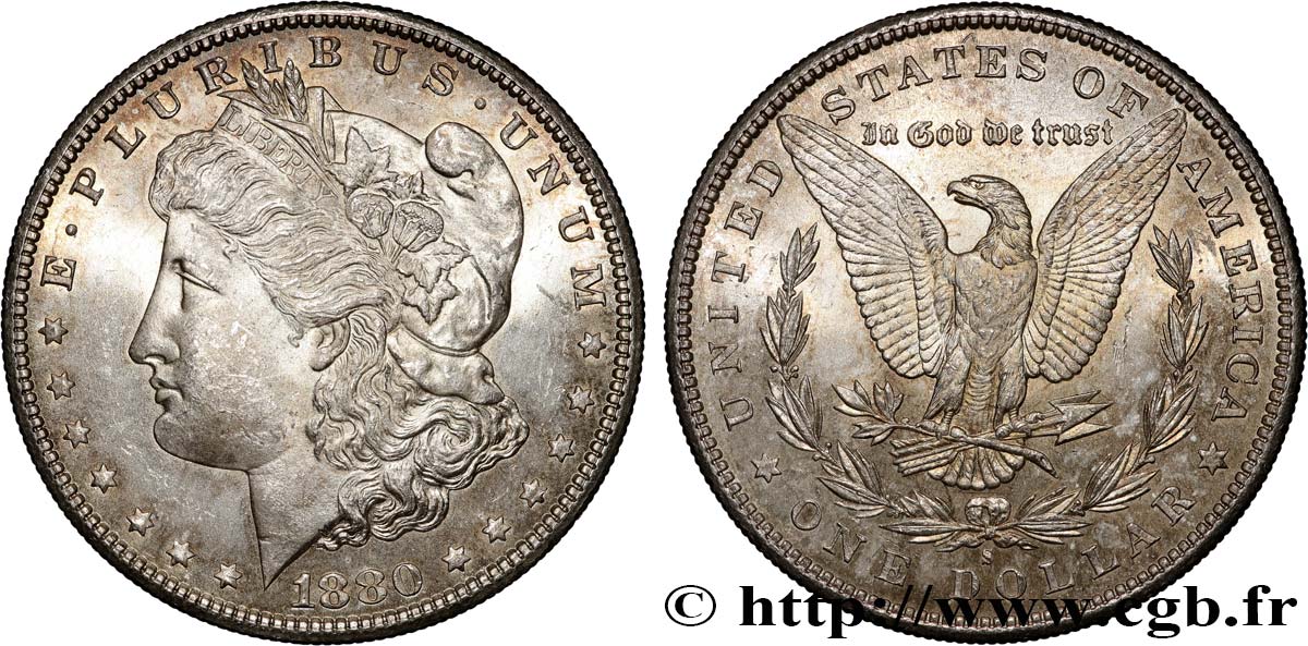 ÉTATS-UNIS D AMÉRIQUE 1 Dollar type Morgan 1880 San Francisco - S SPL 