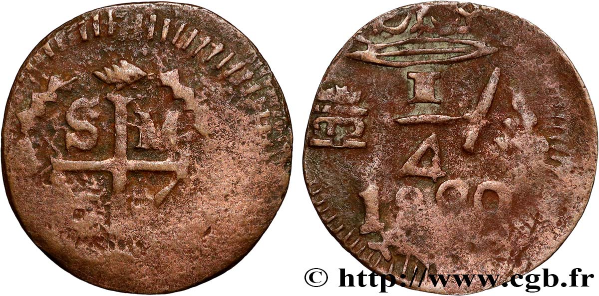 COLOMBIE 1/4 Real Santa Marta 1820 Santa Marta TB+ 