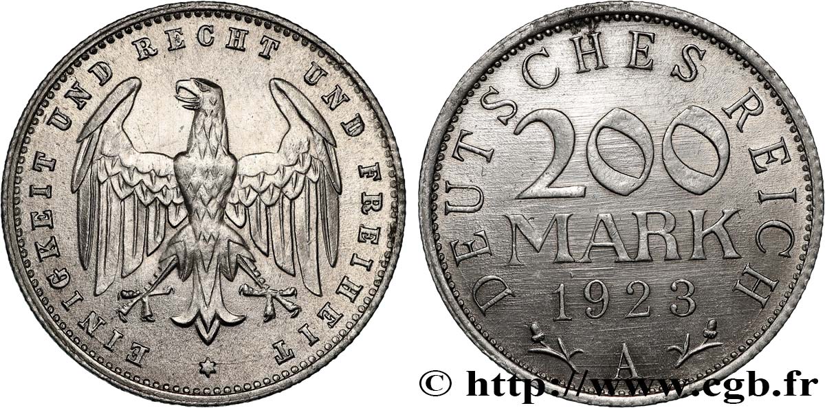 GERMANY 200 Mark aigle 1923 Berlin AU 