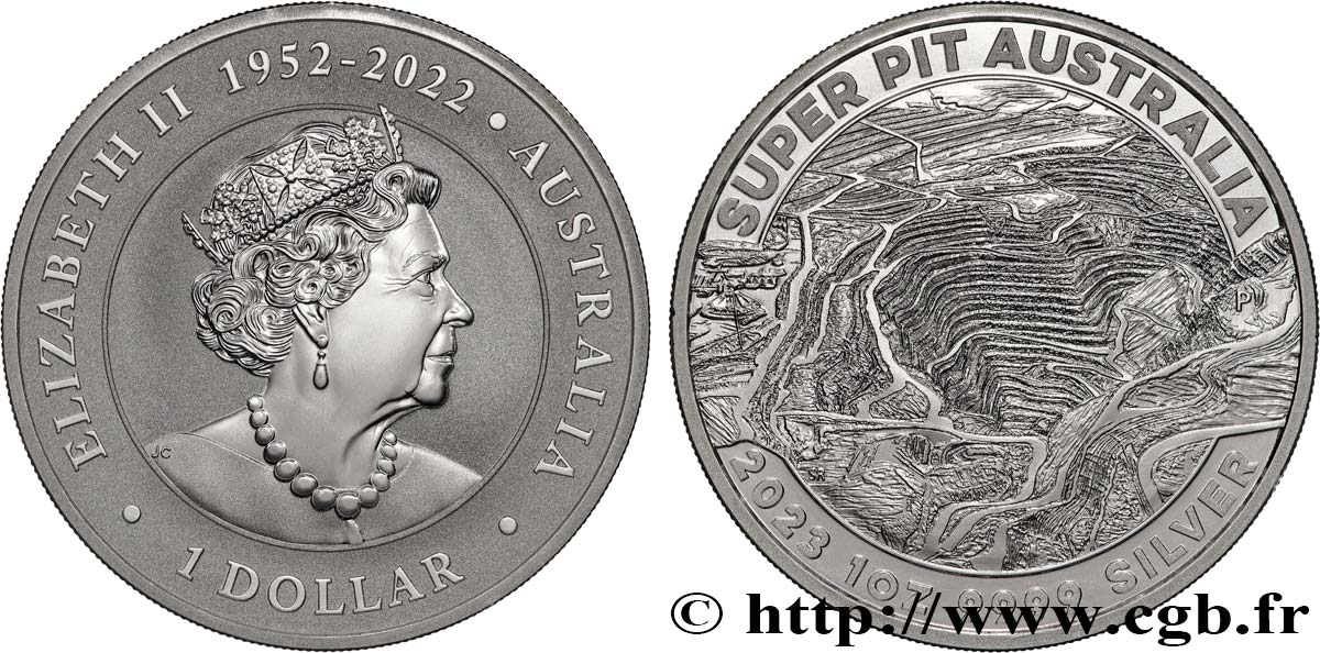 SILVER INVESTMENT 1 Oz - 1 Dollar Proof Super Pit 2023  MS 