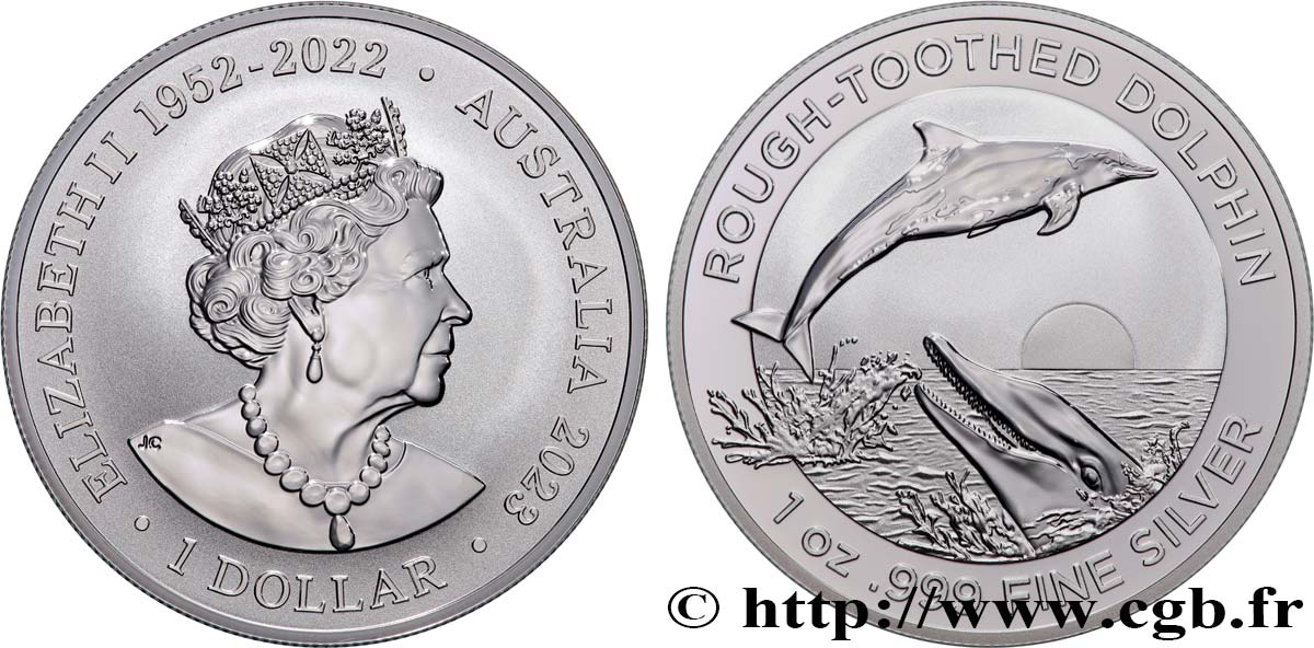 SILVER INVESTMENT 1 Oz - 1 Dollar Proof Dauphin à bec étroit 2023  ST 