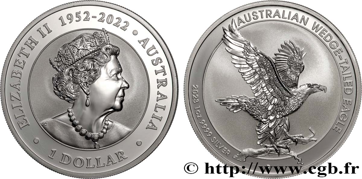 SILVER INVESTMENT 1 Oz - 1 Dollar Proof Aigle 2023  MS 