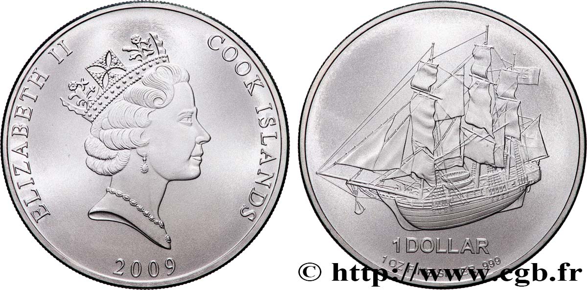 SILVER INVESTMENT 1 Oz - 1 Dollar Bounty 2009  MS 