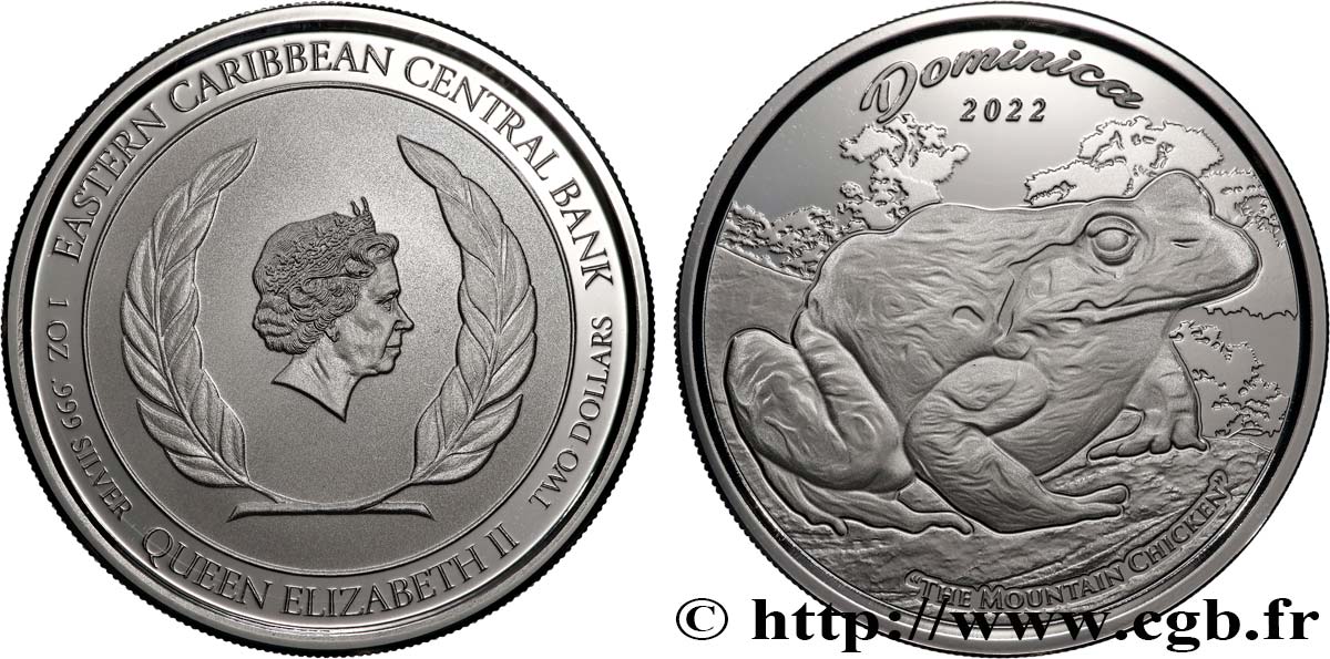SILVER INVESTMENT 1 Oz - 2 Dollars Grenouille 2022  ST 