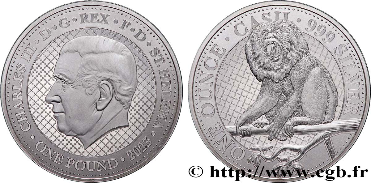 SILVER INVESTMENT 1 Oz - 1 Pound Macaque à queue de lion 2023  MS 