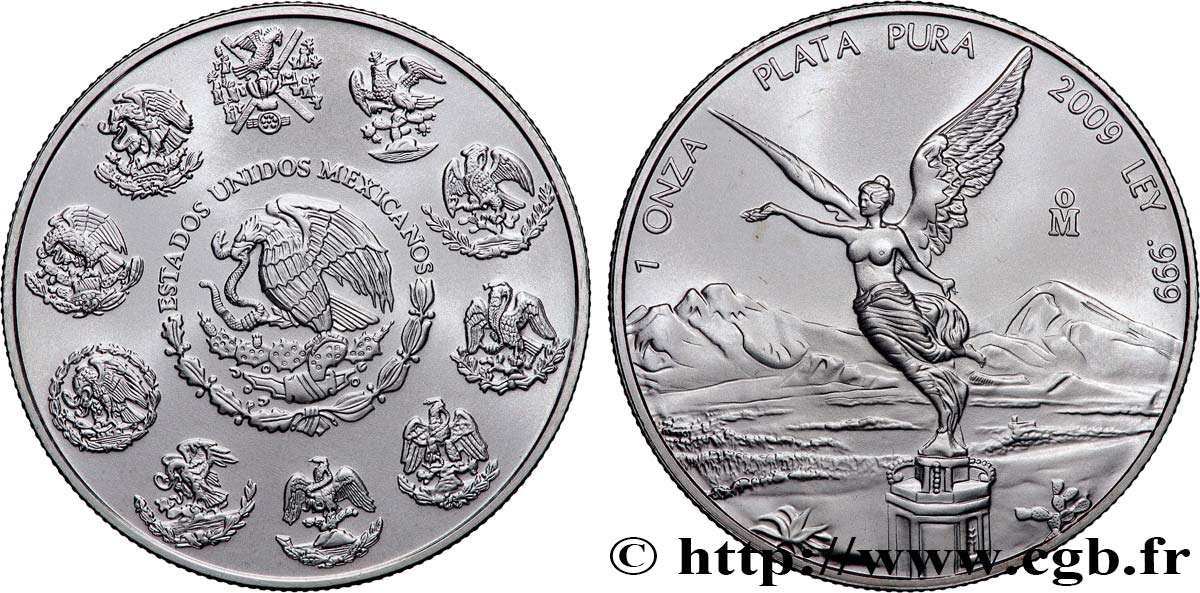SILVER INVESTMENT 1 Oz - 1 Once aigle / Victoire ailée 2009  FDC 