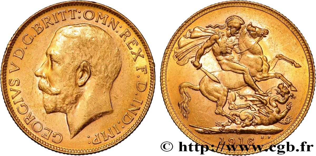OR, PALLADIUM ET PLATINE INVESTISSEMENT 1 Souverain Georges V 1916 Perth TTB+ 