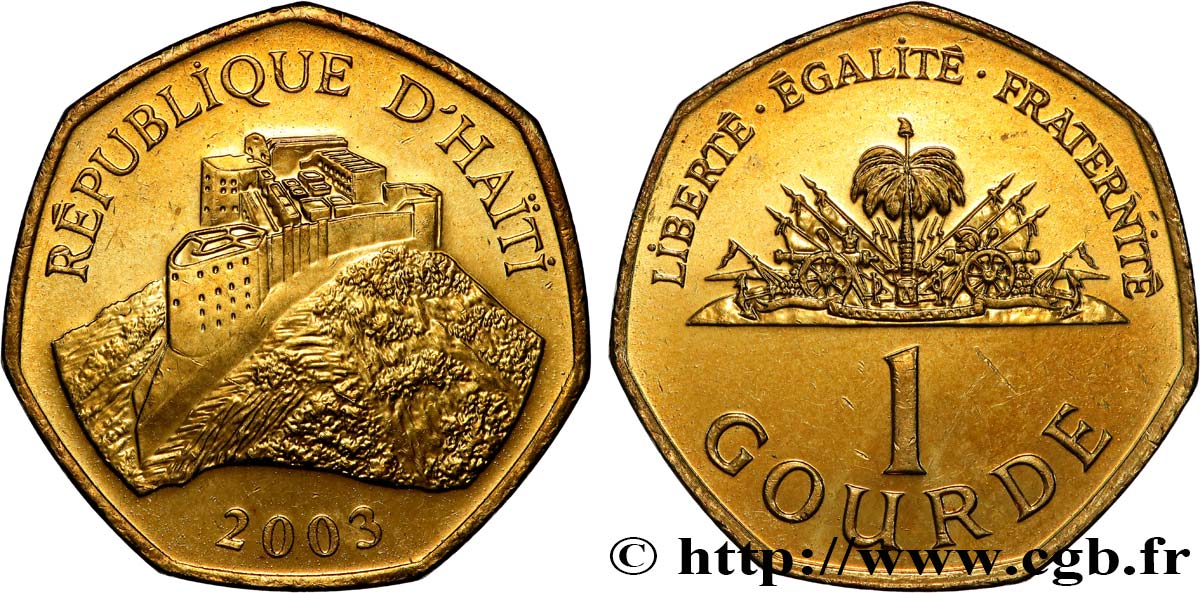 HAITI 1 Gourde Citadelle La Ferrière 2003 Royal Mint MS 