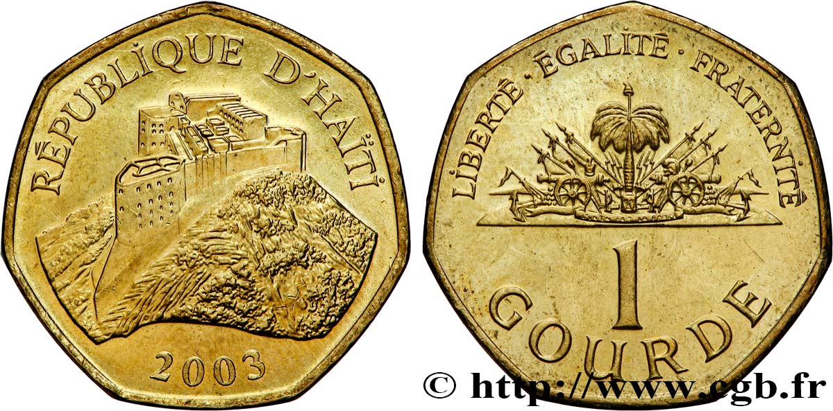 HAITI 1 Gourde Citadelle La Ferrière 2003 Royal Mint fST 