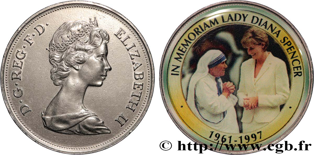 REINO UNIDO 1 Crown 20e anniversaire de la mort de Lady Diana Spencer (2017)  MBC 