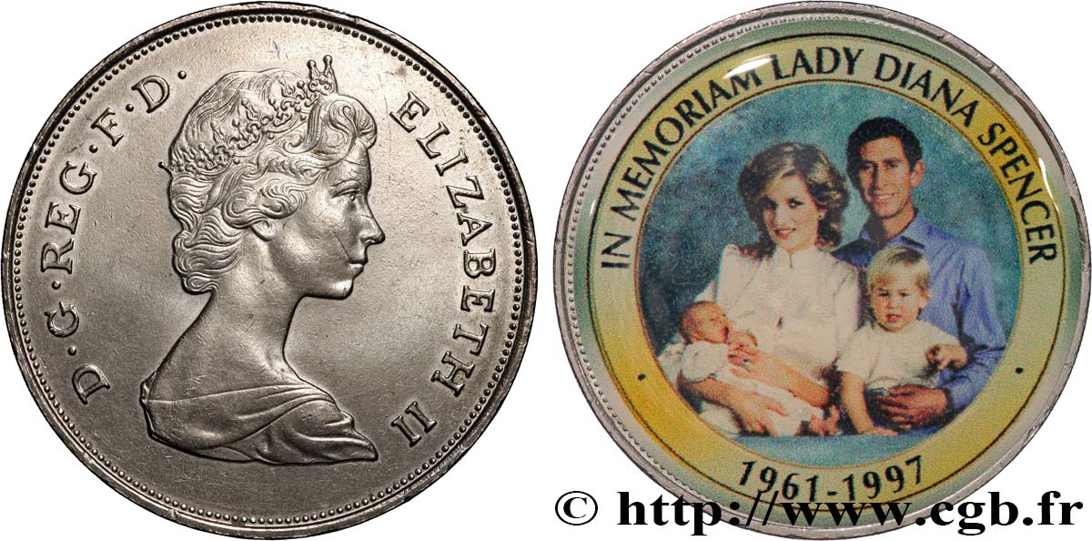 ROYAUME-UNI 1 Crown 20e anniversaire de la mort de Lady Diana Spencer (2017)  TTB 