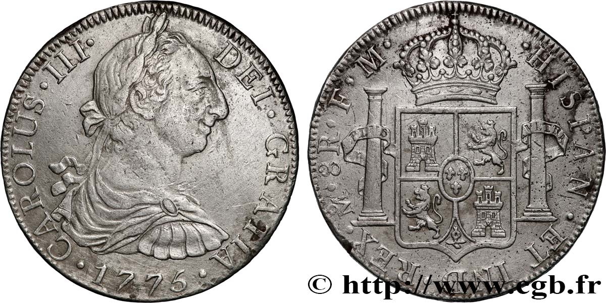 MEXICO - CHARLES III 8 Reales  1776 Mexico VF 