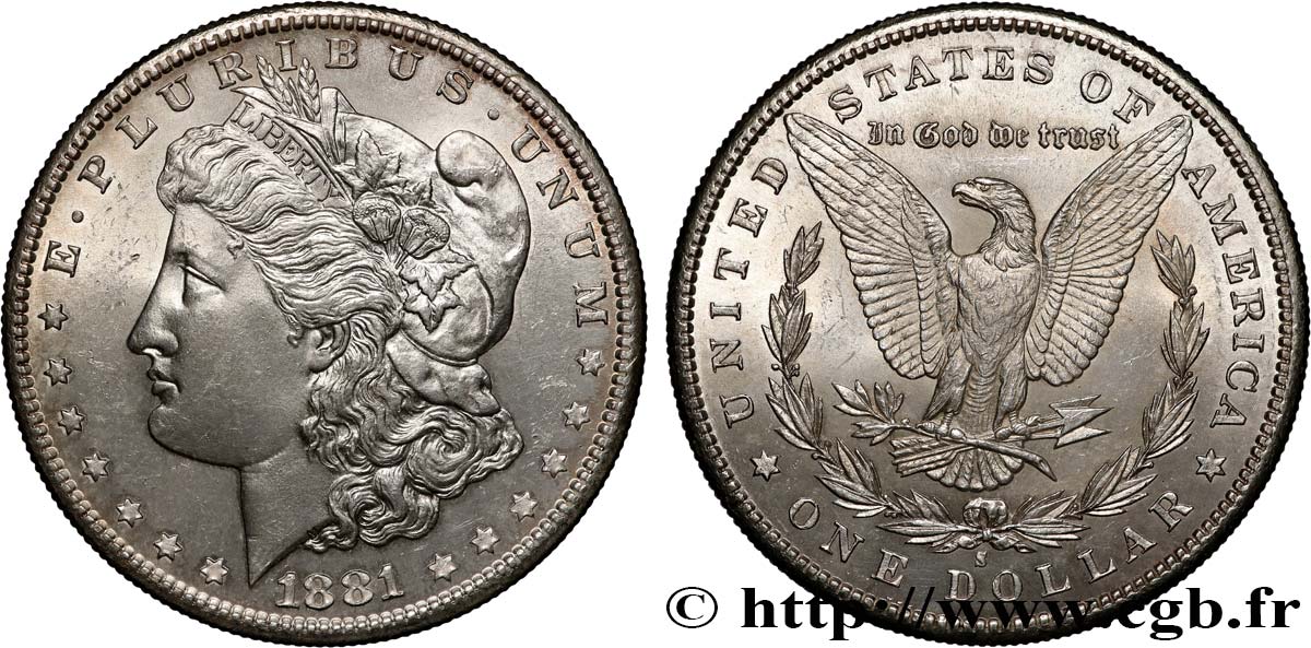 ÉTATS-UNIS D AMÉRIQUE 1 Dollar type Morgan 1881 San Francisco - S SPL 