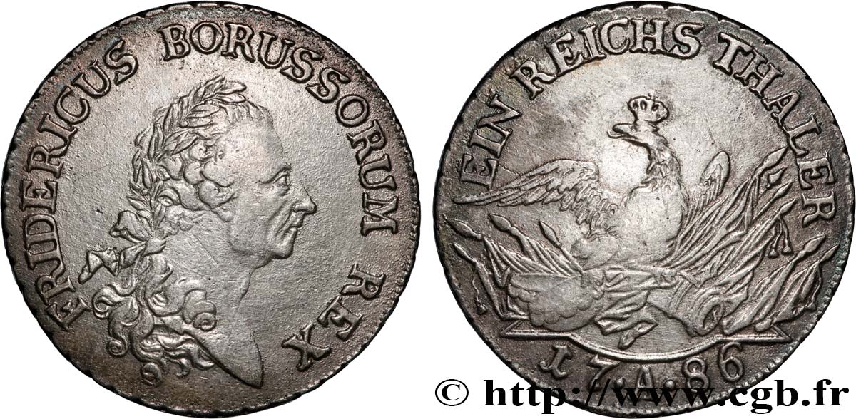 ALLEMAGNE - ROYAUME DE PRUSSE - FRÉDÉRIC II LE GRAND Thaler  1786 Berlin TTB 