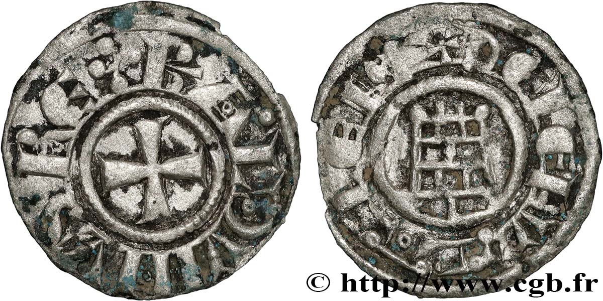 TERRE SAINTE - ROYAUME DE JÉRUSALEM - BAUDOUIN III Denier n.d. Jérusalem TTB+ 