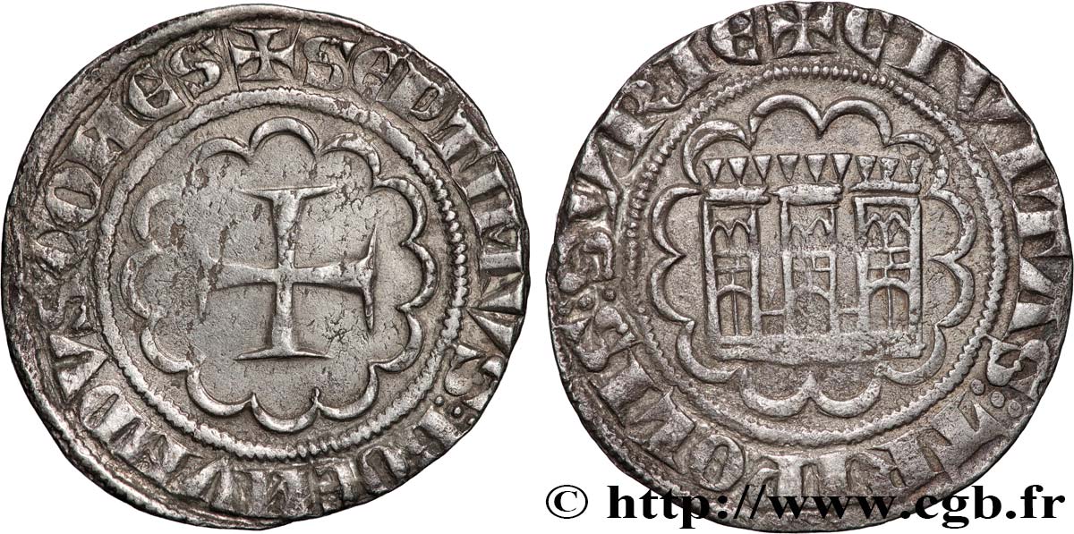 ÉTATS LATINS D&nbsp;ORIENT - COMTÉ DE TRIPOLI - BOHÉMOND VII Gros au castel n.d. Tripoli BB 