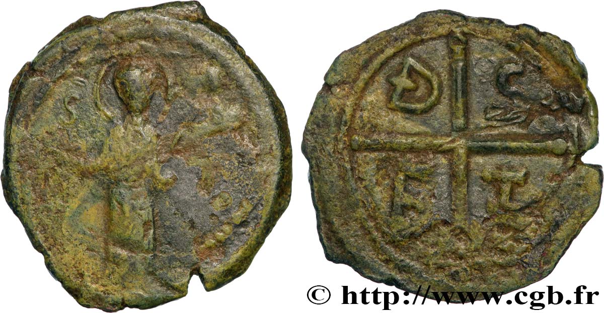HOLY GROUND - PRINCIPALITY OF ANTIOCH - TANCRED Follis n.d. Antioche VF 