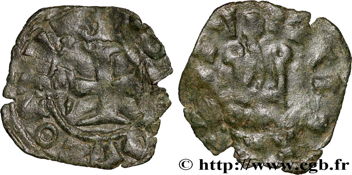 CROISADES - EPIRE - JEAN II ORSINI Denier tournois n.d.  BB 