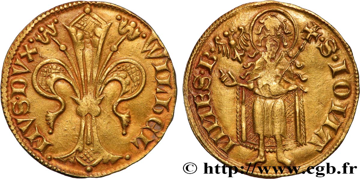 ALLEMAGNE - JULIERS - GUILLAUME I DE GUELDRE Florin d or c. 1357-1361  TTB+ 