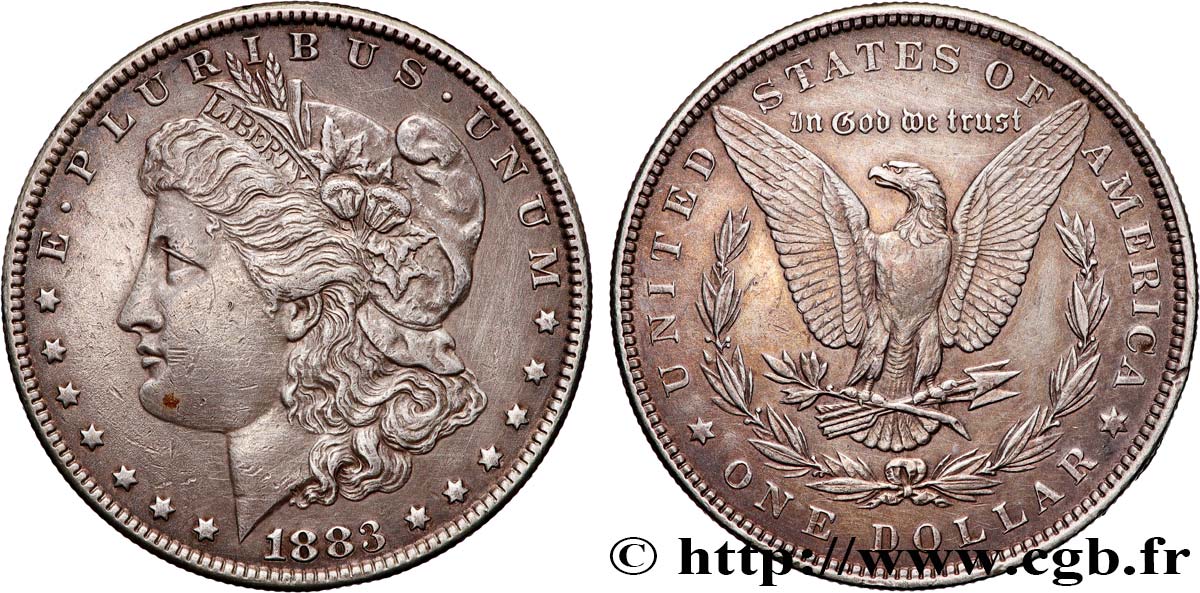 ÉTATS-UNIS D AMÉRIQUE 1 Dollar type Morgan 1883 Philadelphie TTB+ 