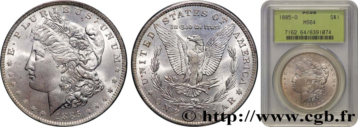 UNITED STATES OF AMERICA 1 Dollar Morgan 1885 Nouvelle-Orléans MS64 PCGS