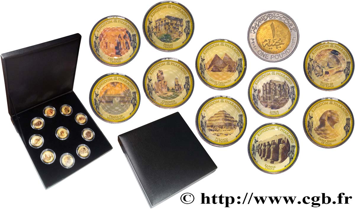 ÉGYPTE Coffret 10 x 1 pound colorisés n.d.  SPL 