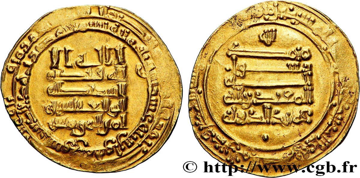 ABBASSIDES - AL-MUQTADIR Dinar d’or 908-932 Al Ahwaz SS 