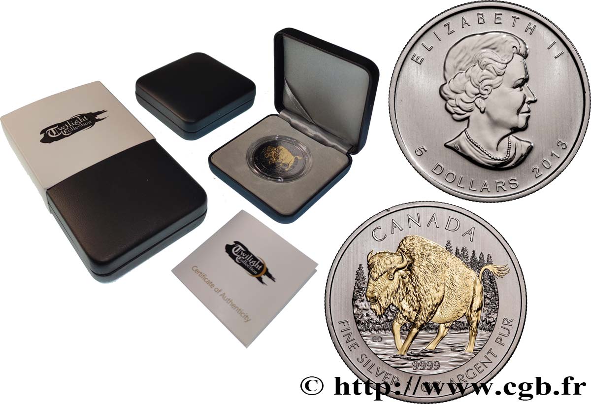 CANADA 5 Dollars Proof Bison 2013  FDC 