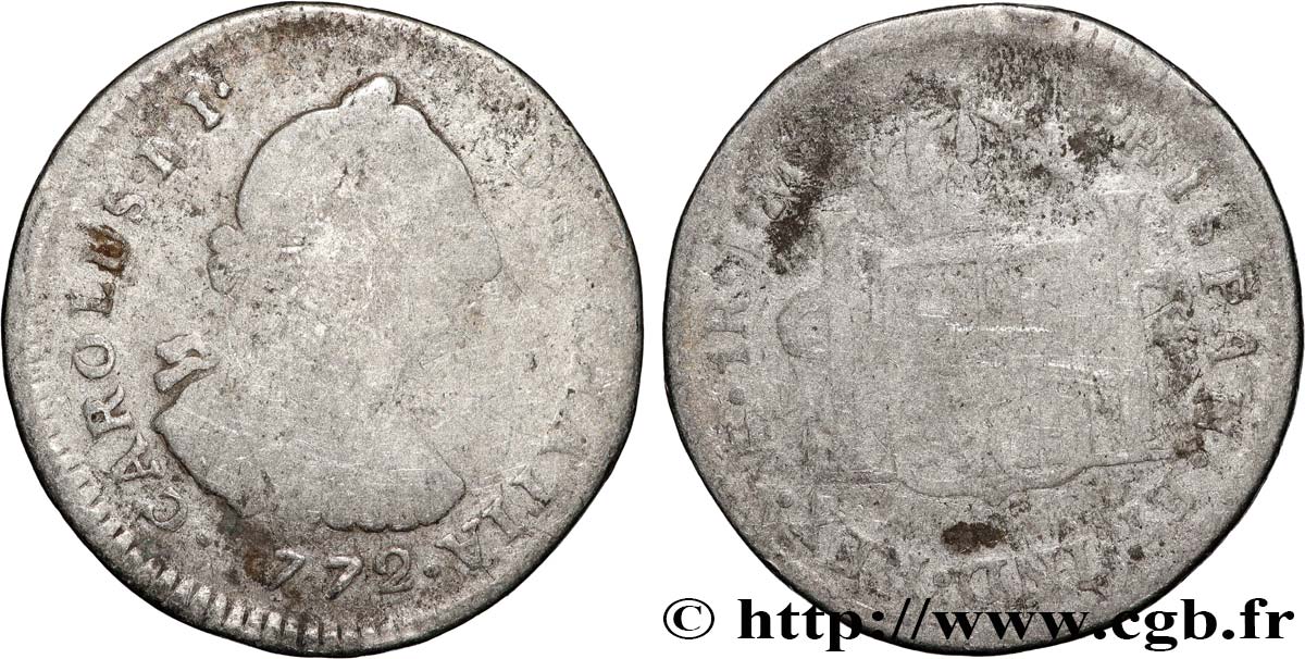 PERú 1 Real Charles III 1772 Lima RC+ 