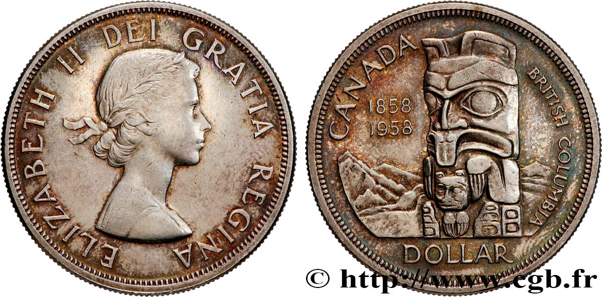CANADA 1 Dollar Elisabeth II 1958  AU 