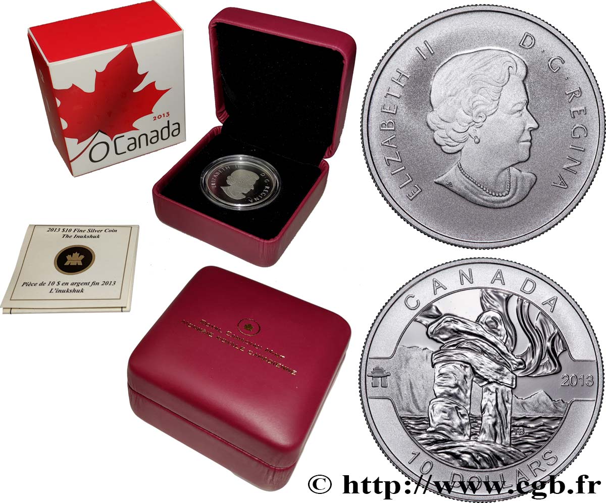 CANADA 10 Dollars Proof L’Inukshuk 2013  MS 