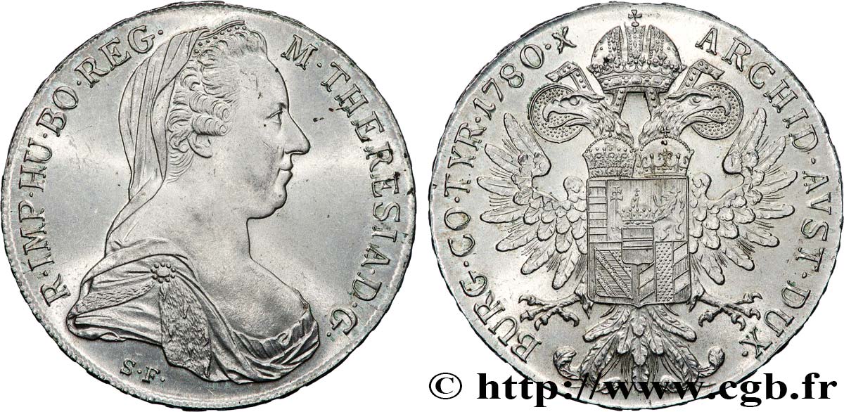 AUTRICHE 1 Thaler (REFRAPPE) Marie-Thérèse 1780 Vienne SUP 