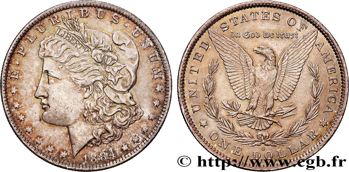 ÉTATS-UNIS D AMÉRIQUE 1 Dollar Morgan 1884 Nouvelle-Orléans TTB+ 