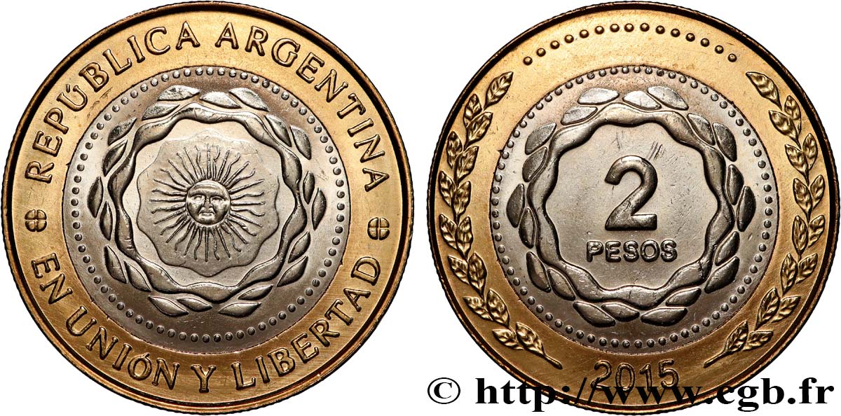 ARGENTINA 2 Pesos 2016  MS 