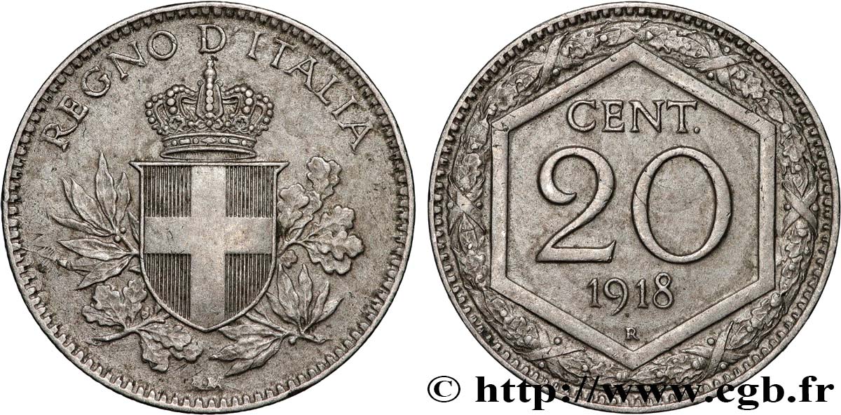 ITALIE 20 Centesimi 1918 Rome TTB+ 