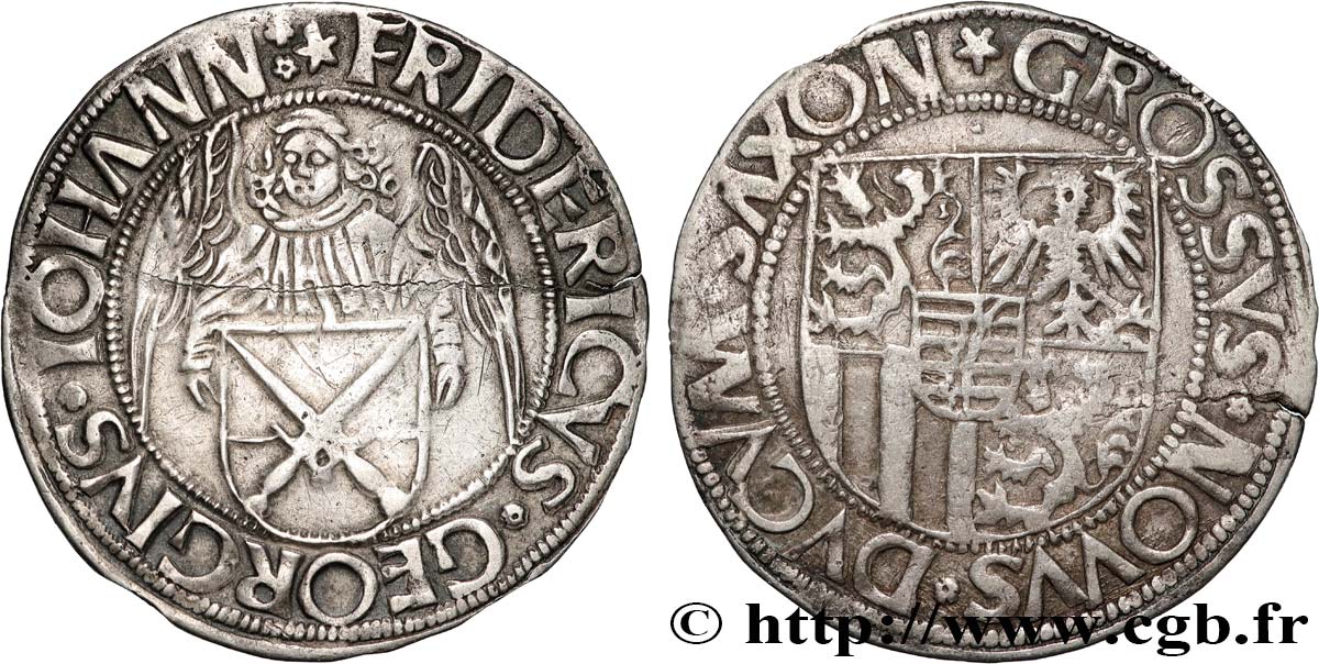 GERMANY - DUCHY OF SAXONY - FREDERICK III - GEORGE AND JOHANN Schreckenberger n.d. Buchholz XF 