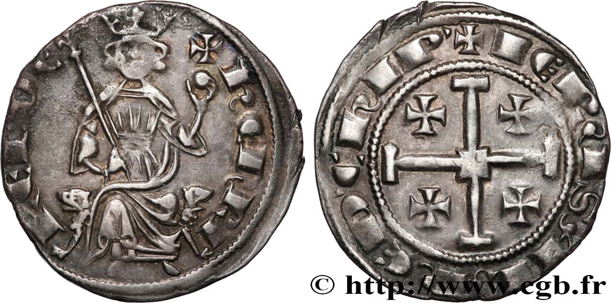 CHYPRE - ROYAUME DE CHYPRE - HENRI II. Second Règne Gros n.d. Nicosie TTB+ 