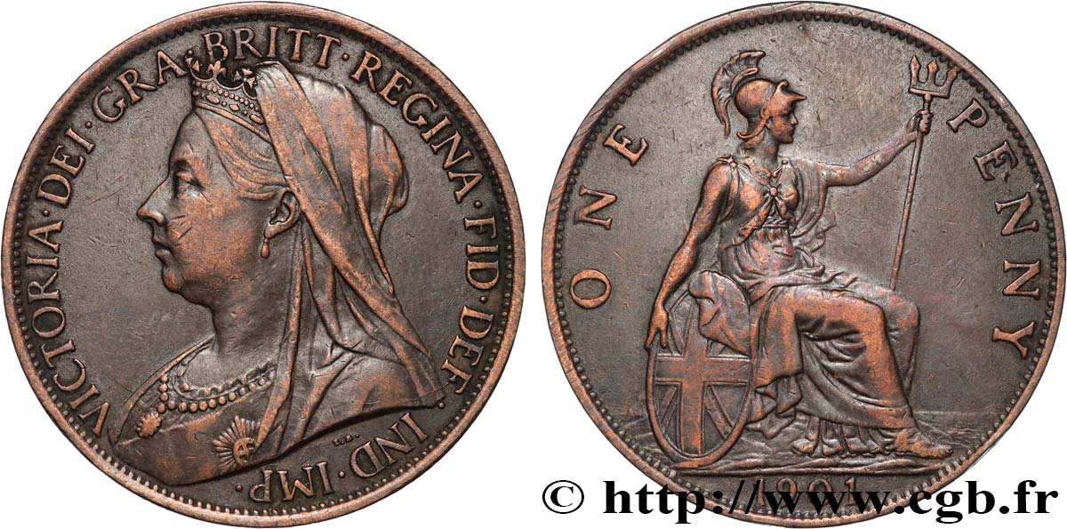 VEREINIGTEN KÖNIGREICH 1 Penny Victoria 1901  SS 