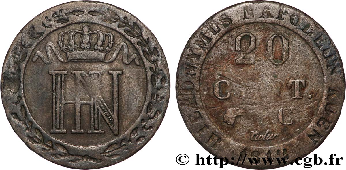 DEUTSCHLAND - KöNIGREICH WESTPHALEN 20 Cent. monogramme de Jérôme Napoléon 1812 Cassel - C fSS 