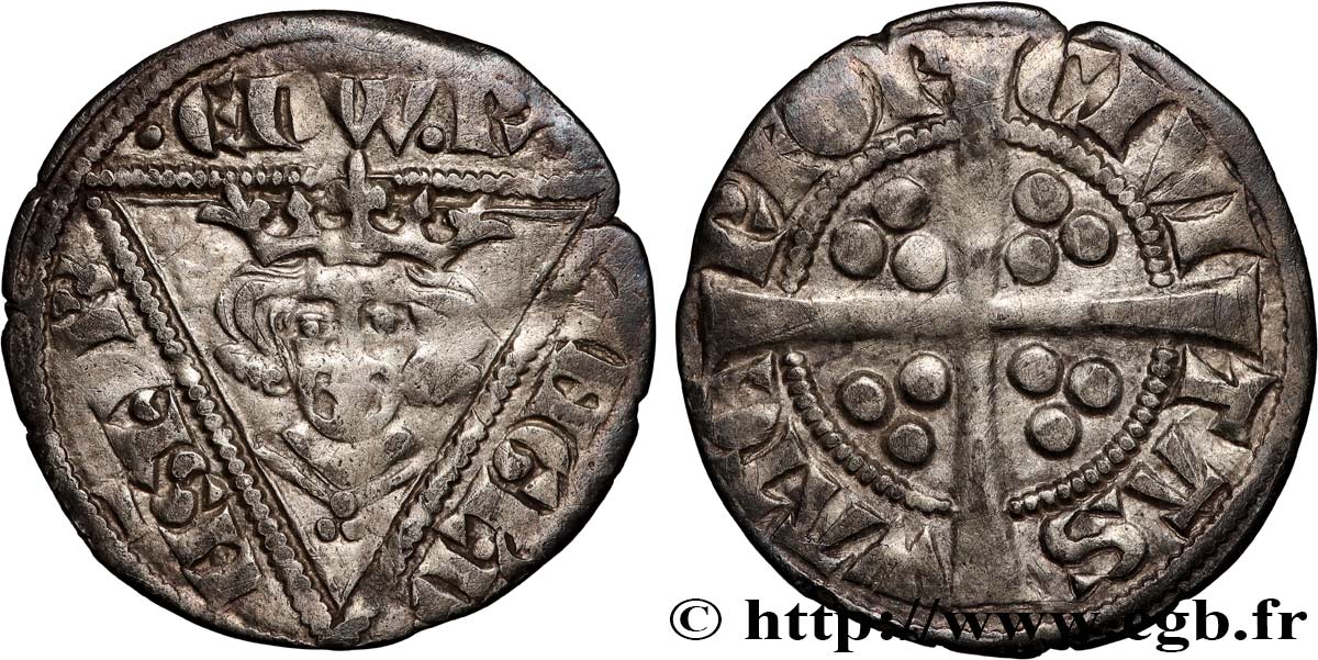 IRELAND - LORDSHIP OF IRELAND - EDWARD I Penny n.d. Waterford AU 