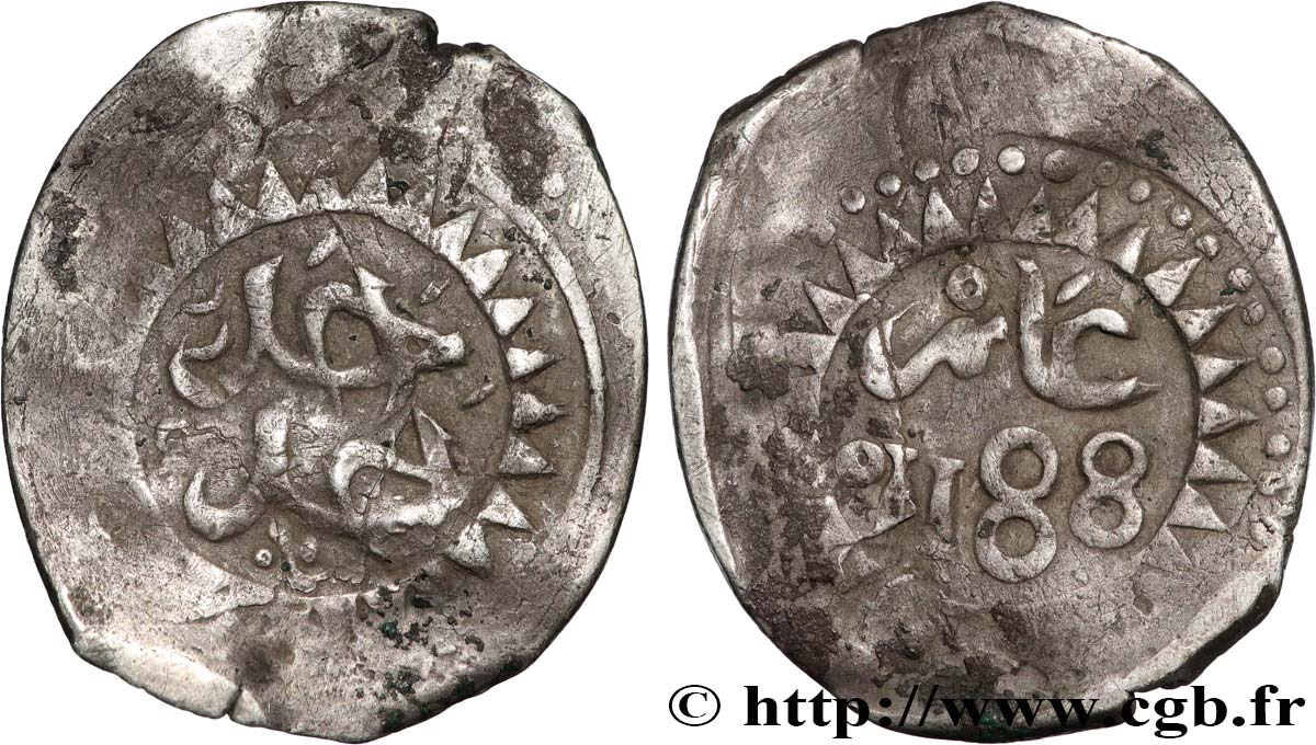 MAROKKO - (SIDI) MUHAMMAD III 1 Dirham AH 1188 (1774) Sans atelier S 